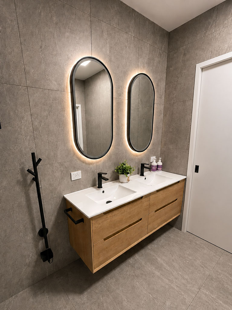 Vanity with Led Mirrors